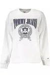 Tommy Hilfiger Elegant White Fleece Crew Neck Sweater In White