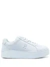 Tommy Hilfiger Court 45mm Leather Flatform Sneakers In Black