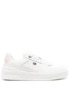 Tommy Hilfiger Elegant White Lace-up Sneakers With Contrast Detail In White