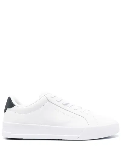 Tommy Hilfiger Court Leather Sneakers In White