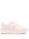 Tommy Hilfiger Court Platform Leather Sneakers In Pink