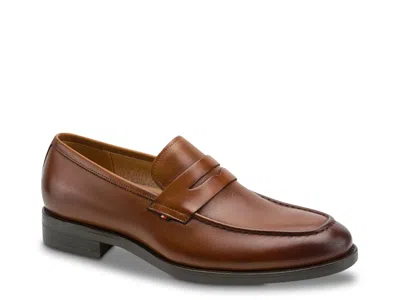 Tommy Hilfiger Smooth Leather Loafer In Brown