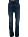 Tommy Hilfiger Crease-effect Straight-leg Jeans In Blue