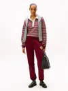 Tommy Hilfiger Crest Logo Fleece Sweatpant In Red