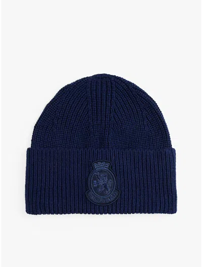 Tommy Hilfiger Crest Logo Wool In Blue