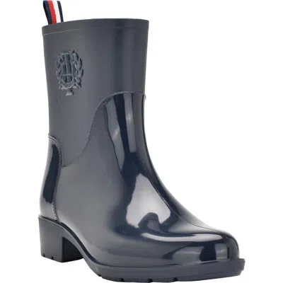 Tommy Hilfiger Crest Rain Boot In Dark Blue
