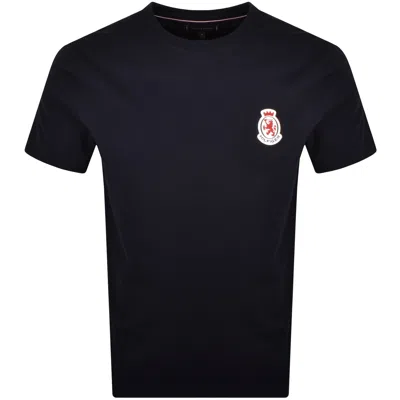 Tommy Hilfiger Crest T Shirt Desert Sky Navy In Black
