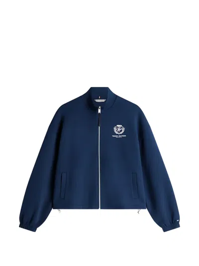 Tommy Hilfiger Crest Zip-up Sweatshirt In Blue