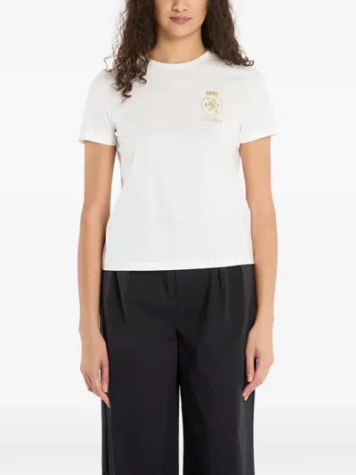 Tommy Hilfiger Crest-print T-shirt In White