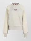 Tommy Hilfiger Crew Neck Knitwear Ribbed Finish In White