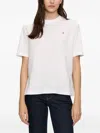 Tommy Hilfiger Crew-neck Logo-detail T-shirt In White