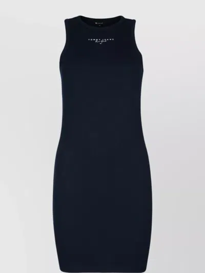 Tommy Hilfiger Crew Neck Sleeveless Dress In Blue