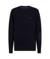 Tommy Hilfiger Wool Crew-neck Sweater In Black