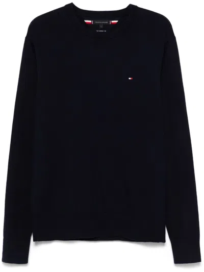 Tommy Hilfiger Crew-neck Sweater In Blue