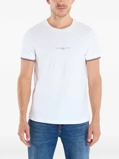Tommy Hilfiger Tipped Detail Logo T-shirt In Animal Print