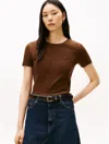 Tommy Hilfiger Crewneck Favorite T In Brown