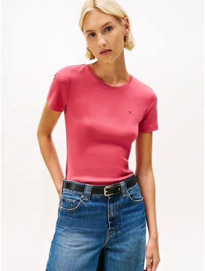Tommy Hilfiger Crewneck Favorite T In Pink