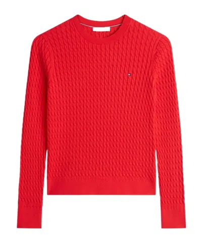 Tommy Hilfiger Crewneck Longsleeve Sweater In Red