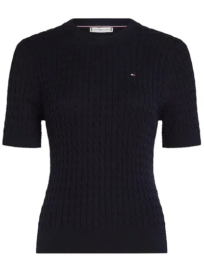 Tommy Hilfiger Crewneck Sweater Clothing In Black