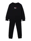 Tommy Hilfiger Crewneck Sweatshirt Flag Logo + Jogger In Blue