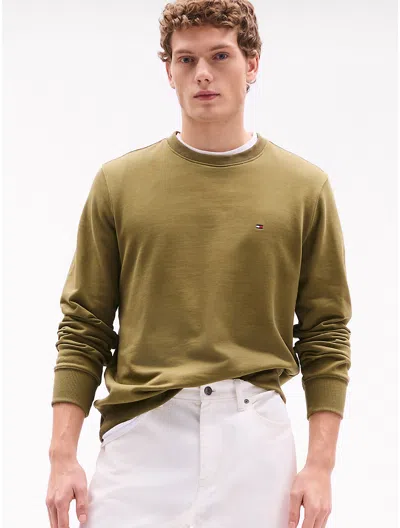 Tommy Hilfiger Crewneck Sweatshirt In Uniform Olive