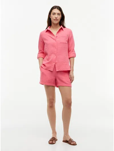 Tommy Hilfiger Crinkle Gauze Pull In Pink