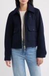 Tommy Hilfiger Crop Work Jacket In Blue