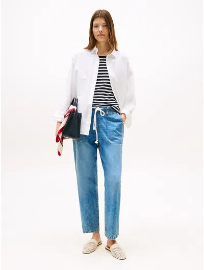 Tommy Hilfiger Cropped Cotton In Blue
