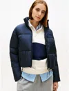 Tommy Hilfiger Cropped Puffer Jacket In Blue