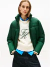 Tommy Hilfiger Cropped Puffer Jacket In Green