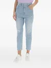 Tommy Hilfiger Cropped Straight-leg Trousers In Blue