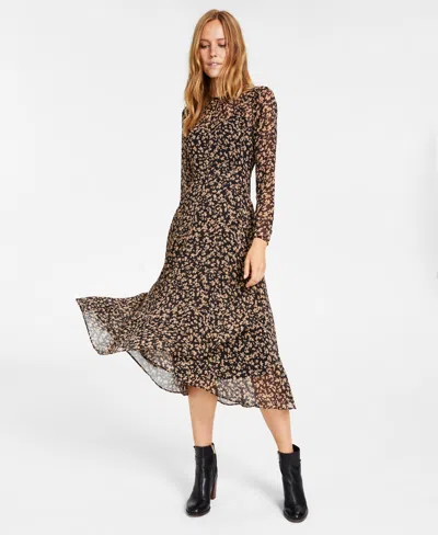 Tommy Hilfiger Crossover-hem Midi Dress In Multi