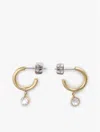Tommy Hilfiger Crystal Accent Hoop & Stud Earring Set In Gold