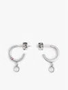 Tommy Hilfiger Crystal Accent Hoop & Stud Earring Set In Silver