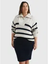 Tommy Hilfiger Curve Stripe Half In White / Desert Sky Stripe