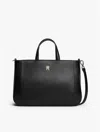 Tommy Hilfiger Curved Satchel Bag In Black