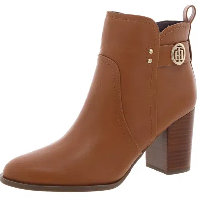 Tommy Hilfiger Daciee Womens Faux Leather Zipper Ankle Boots In Multi