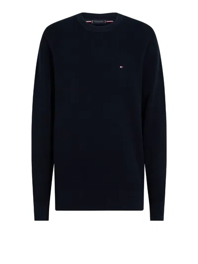 Tommy Hilfiger Dark Blue Long-sleeved Shirt With Logo