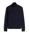 Tommy Hilfiger Turtleneck Wool Sweater In Blue
