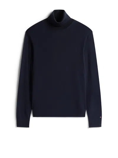 TOMMY HILFIGER TOMMY HILFIGER DARK BLUE TURTLENECK