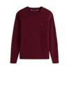 Tommy Hilfiger Dark Burgundy Long-sleeved Shirt With Logo In Burgundy