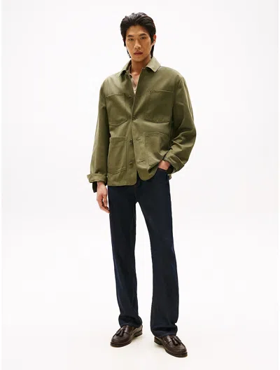 Tommy Hilfiger Dark Wash Regular Fit Jean In Black