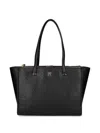Tommy Hilfiger Debossed-logo Tote Bag In Black