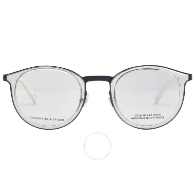 Tommy Hilfiger Demo Oval Men's Eyeglasses Th 1845 0900 49 In Black