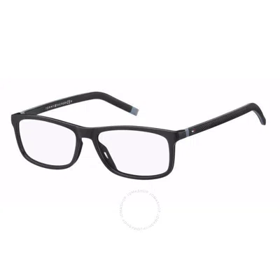Tommy Hilfiger Demo Rectangular Men's Eyeglasses Th 1741 008a 52 In Black
