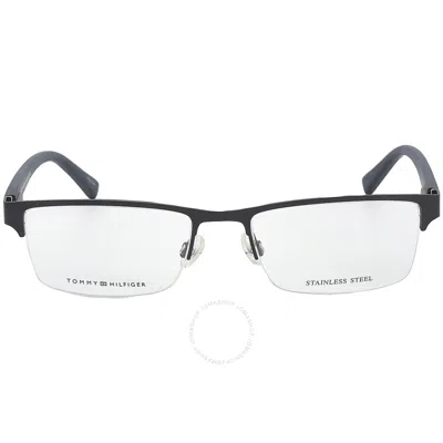 Tommy Hilfiger Demo Rectangular Men's Eyeglasses Th 1759 0fll 54 In Black