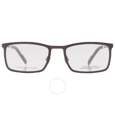 Tommy Hilfiger Demo Rectangular Men's Eyeglasses Th 1844 0riw 55 In Grey