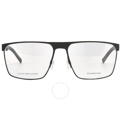 Tommy Hilfiger Demo Rectangular Men's Eyeglasses Th 1861 0003 61 In Black