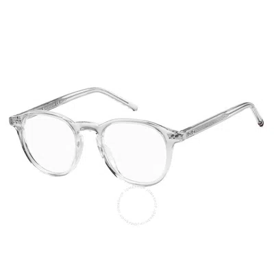 Tommy Hilfiger Demo Round Men's Eyeglasses Th 1893 0900 48 In Transparent