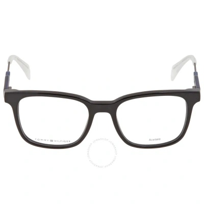Tommy Hilfiger Demo Square Men's Eyeglasses Th 1351 0jw9 50 In Black